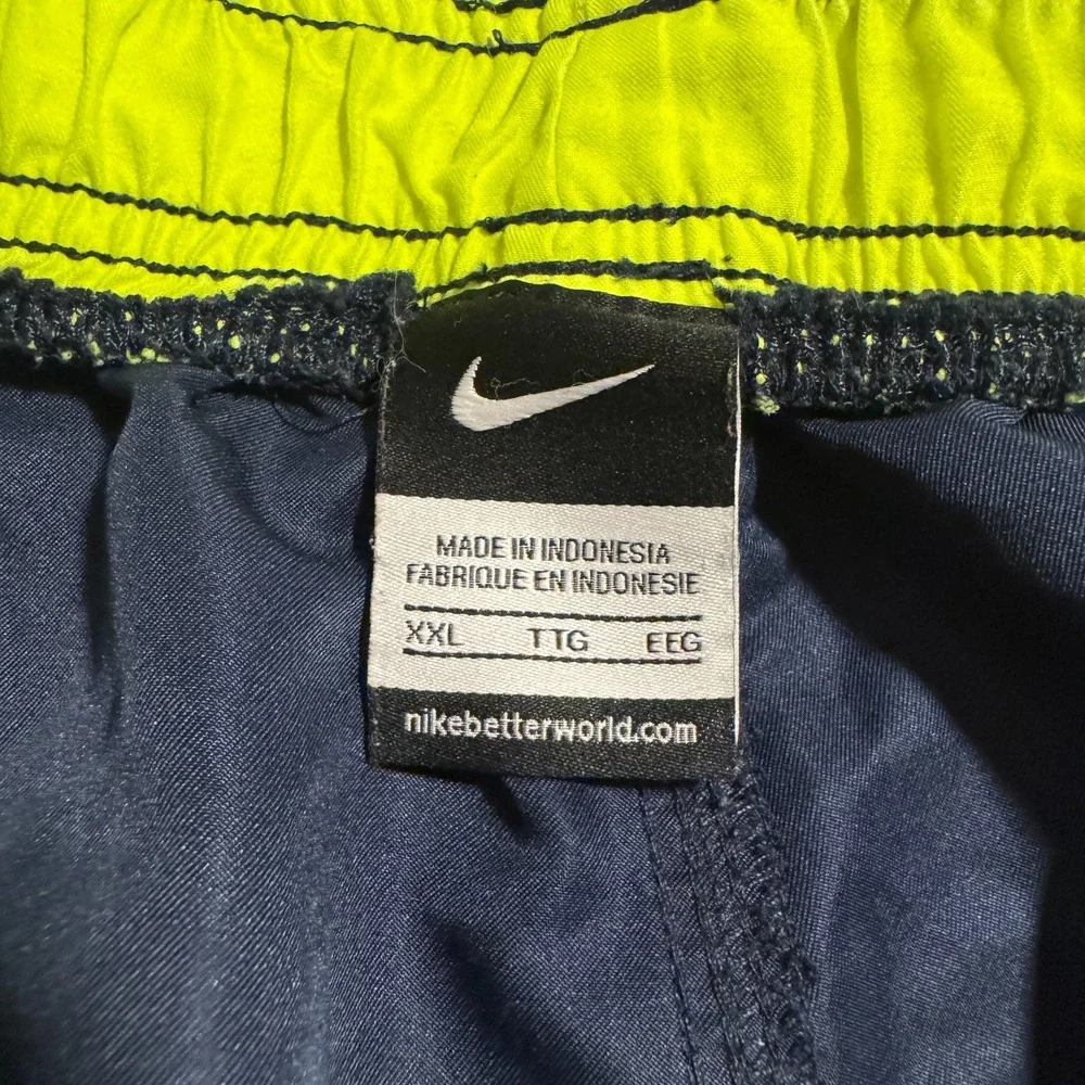 Vintage 00s Nike Swim‎ Trunks Hybrid Shorts Blue and Green Men's Size XXL